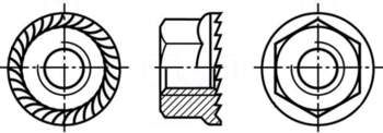 BOSSARD Nut | with flange |