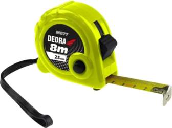 DEDRA Miarka 8mx25mm 2 x stop