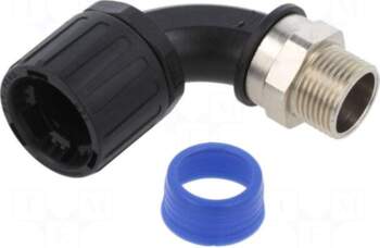 HELLERMANNTYTON 90° angled connector | nickel-plated