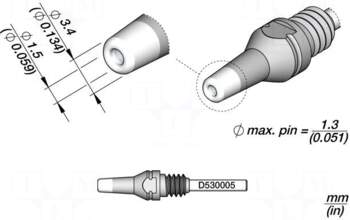 JBC TOOLS Tip: for desoldering irons