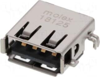 MOLEX Connector: USB A | socket