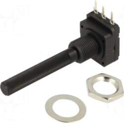 PIHER Potentiometer: shaft | single turn