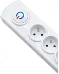 QOLTEC Plug socket strip: protective |