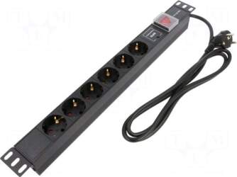 QOLTEC Plug socket strip: protective |