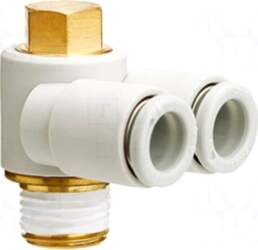 SMC Push-in fitting | threaded,angled