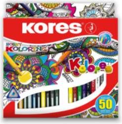 Krāsainie zīmuļi KORES KOLORES Mandala, trīsstūrveida