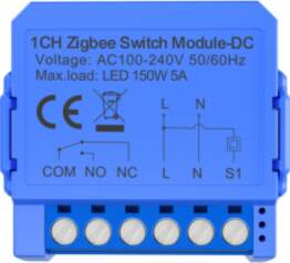 1-CHANNEL ZIGBEE SWITCH MODULE WITH VOLTAGE-FREE