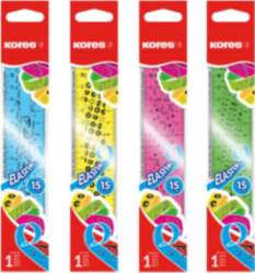 Lineāls KORES ELASTIC, elastīgs, 15 cm