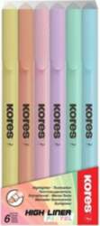 Teksta marķieri KORES HIGH LINER PASTEL