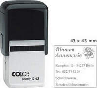 Zīmogs COLOP Printer Q43, melns korpuss