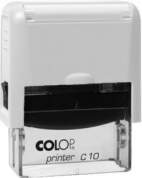 Zīmogs COLOP Printer C10, balts/caurspīdīgs korpuss