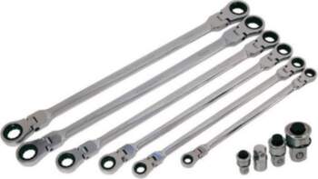 Extra long double flexi head ratchet