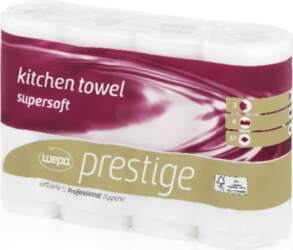 Kitchen rolls  Prestige, 3-ply, 4 rolls