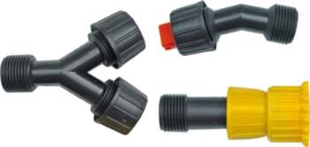Set of different spray tips for