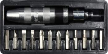 13PCS IMPACT SCREWDRIVER WITH BITS SET