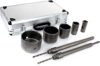 A set of drill crowns with