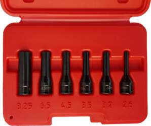 6pcs 1/4" Turn Off Socket Set