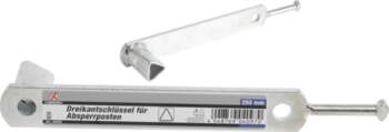 Triangular Wrench for Barricade Posts with