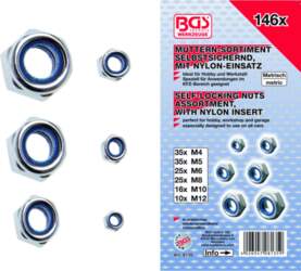 146-piece Self Locking Screw Nut Assortment