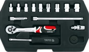 15-piece Socket Set, 1/4" (YT-1444)
