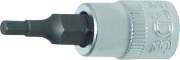 1/4" bit socket, int. hex., 3mm