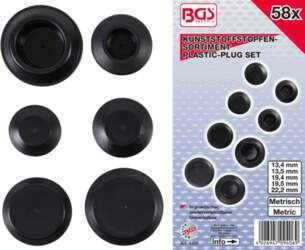 Plastic stopper assortment | 58 pcs