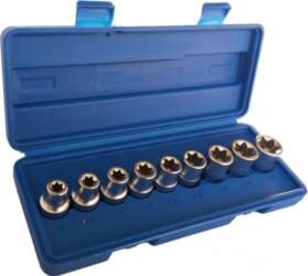 9-piece special E-Type sockets set, E10-E24
