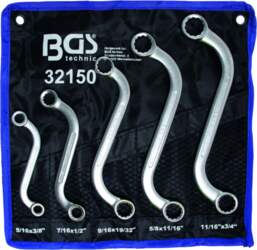 5-piece S-Type Ring Spanner Set, Inch