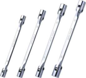 4PC DOUBLE SOCKET FLEXIBLE WRENCH SET