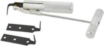 Bonded windscreen removal tool with two