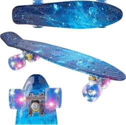 Скейтборд Glowing Space пенни борд Led