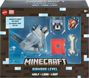 Майнкрафт фигурки Diamond Level Wolf HLN39