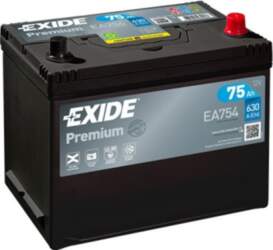 EXIDE EA754 75Ah 630A