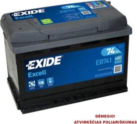 EXIDE EB741 74Ah 680A
