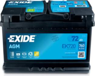 EXIDE EK720 72Ah 760A