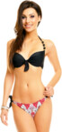 Melns Bikini ar pērlītēm
