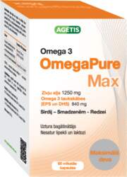 OMEGAPURE MAX mīkstās kapsulas, 60 gab