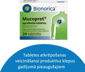 MUCOPRET tabletes, 20 gab.