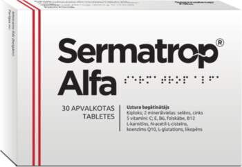 SERMATROP ALFA tabletes, 30 gab.