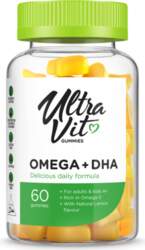 ULTRAVIT Omega 3 + DHA košļājamās