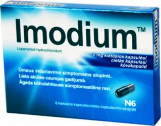 IMODIUM 2 mg tabletes, 6 gab
