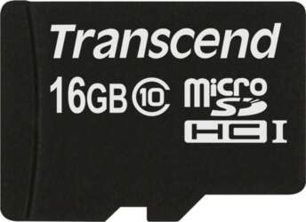 Transcend microSDHC 16GB Class 10 +