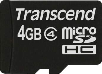 Transcend MicroSDHC Card 4GB Class 4