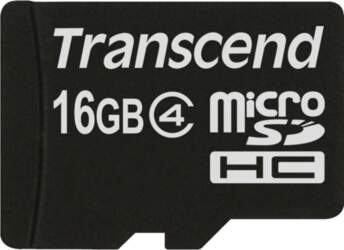 Transcend MicroSDHC Card 16GB Class 4