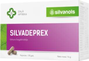 SILVANOLS kapsulas SILVADEPREX, 30 gab.