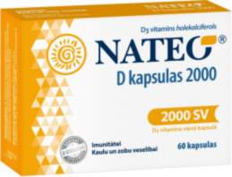 NATEO D 2000 kapsulas, 60 gab
