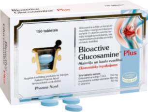 BIOACTIVE GLUCOSAMINE PLUS, tabletes, 150 gab