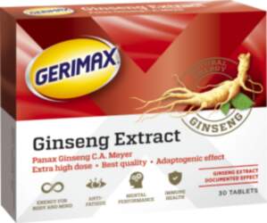 GERIMAX GINSENG tabletes, 30 gab.