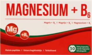 EV MAGNESIUM + B6, kapsulas, 30