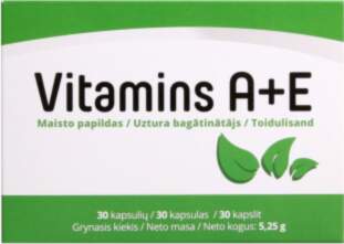 EV VITAMĪNS A + E, kapsulas